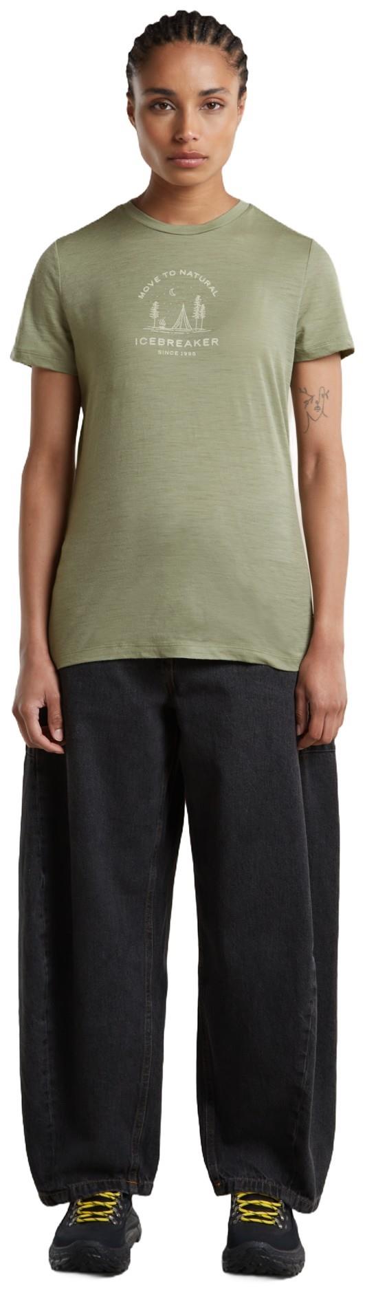 Merino 150 Tech Lite SS Tee - Peaceful Pass - Womens - lichen 1