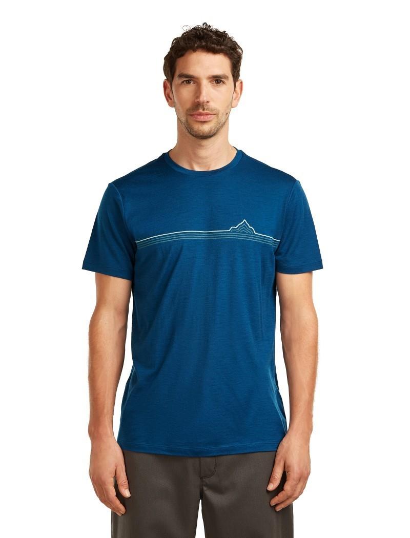Merino 150 Tech Lite SS Tee - Range Stripes - Mens - atlantis 1