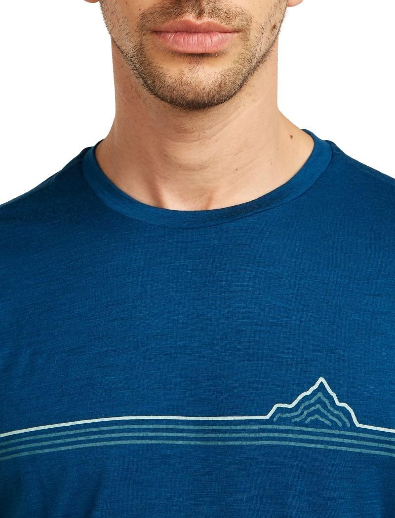 Merino 150 Tech Lite SS Tee - Range Stripes - Mens - atlantis 1
