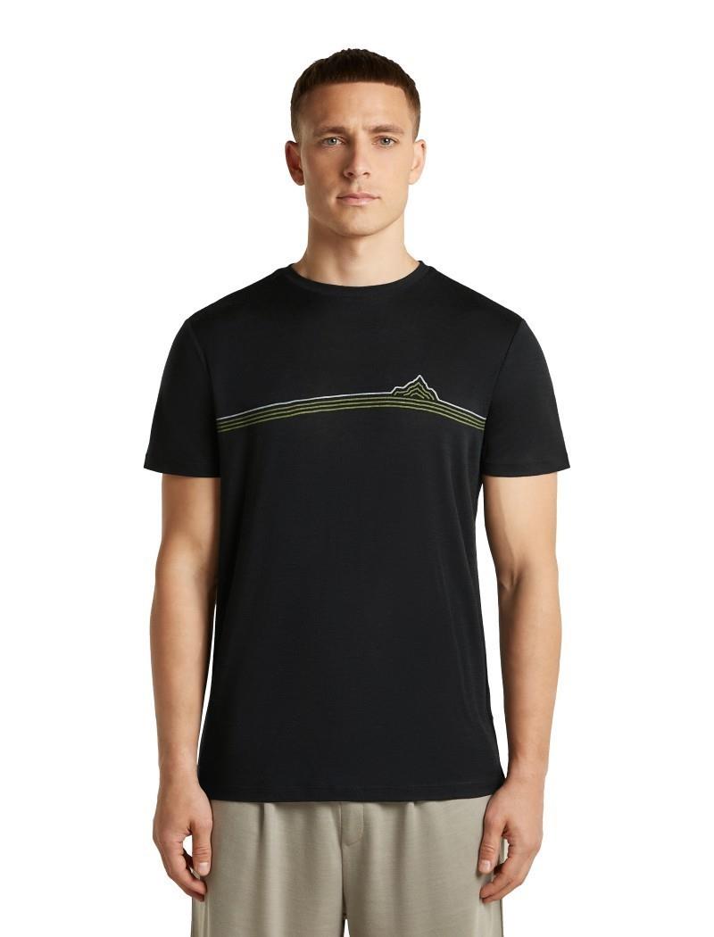 Merino 150 Tech Lite SS Tee - Range Stripes - Mens - black 1