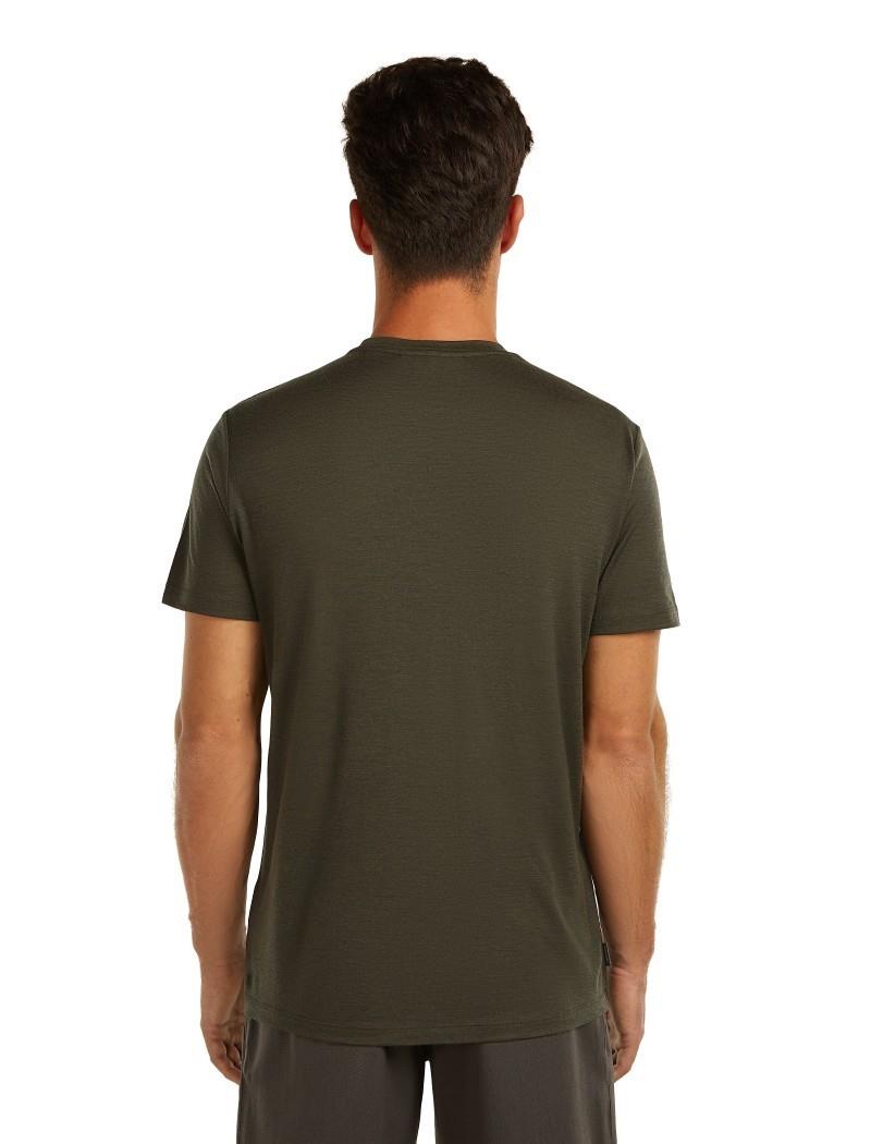 Merino 150 Tech Lite SS Tee - Range Stripes - Mens - dark loden 1