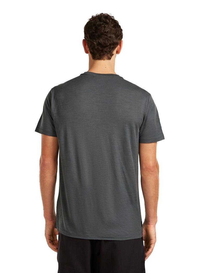 Merino 150 Tech Lite SS Tee - Range Stripes - Mens - obsidian 1