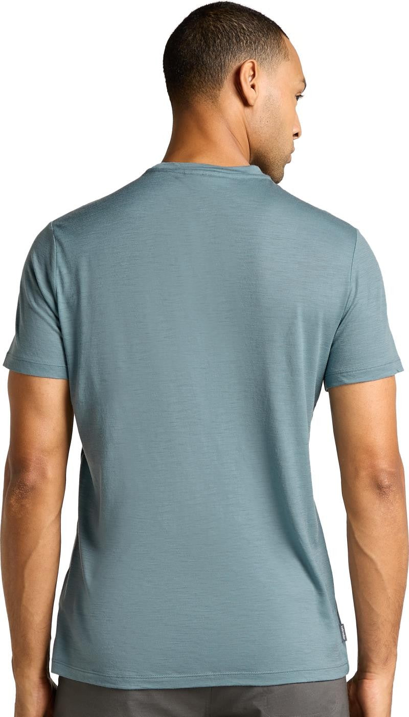 Merino 150 Tech Lite SS Tee - Single Line Camp - Mens - blue ash 1