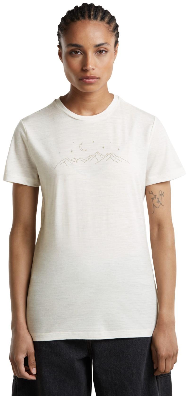 Merino 150 Tech Lite SS Tee - Sparkling Stars - Womens - ecru heather 1