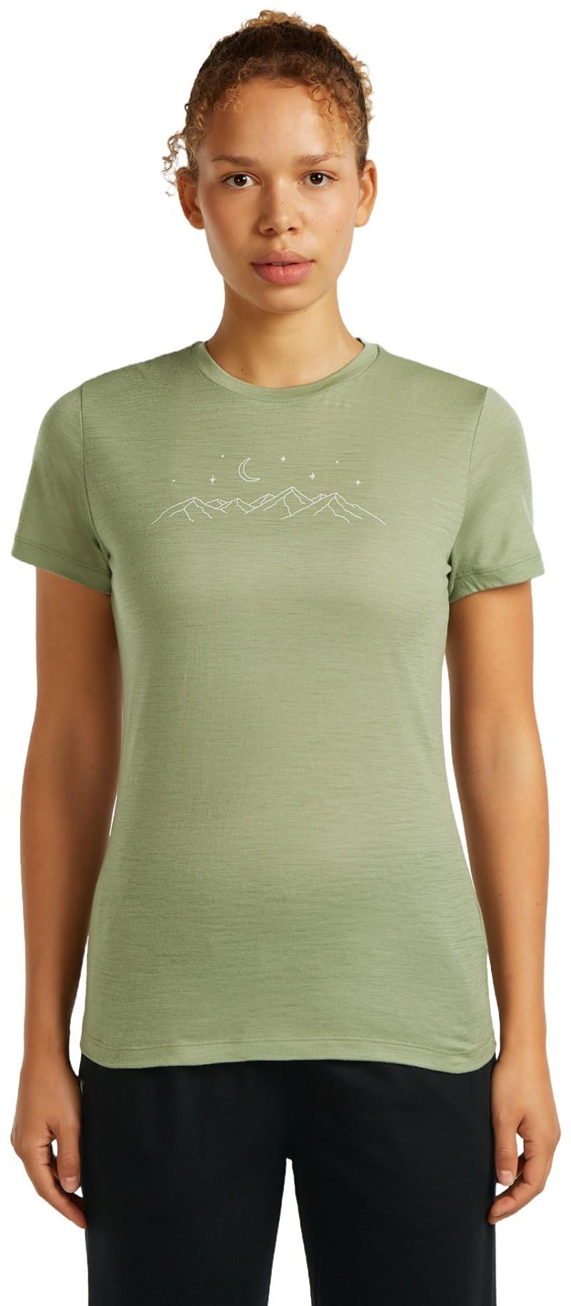 Merino 150 Tech Lite SS Tee - Sparkling Stars - Womens - lichen 1