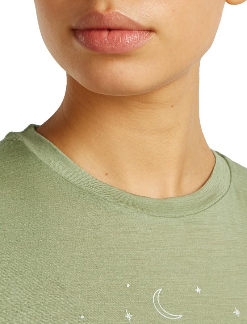 Merino 150 Tech Lite SS Tee - Sparkling Stars - Womens - lichen 1