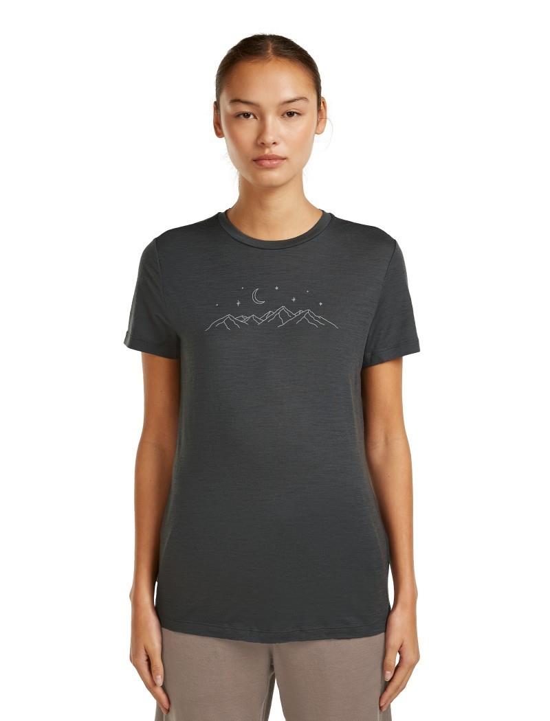 Merino 150 Tech Lite SS Tee - Sparkling Stars - Womens - obsidian 1