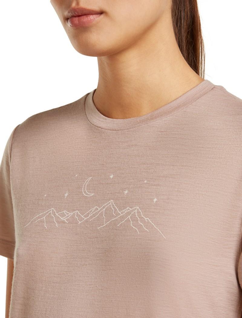 Merino 150 Tech Lite SS Tee - Sparkling Stars - Womens - pink quartz 1