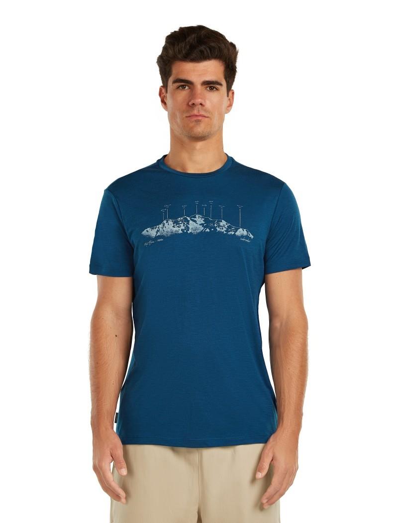 Merino 150 Tech Lite SS Tee - The Peaks - Mens - atlantis 1