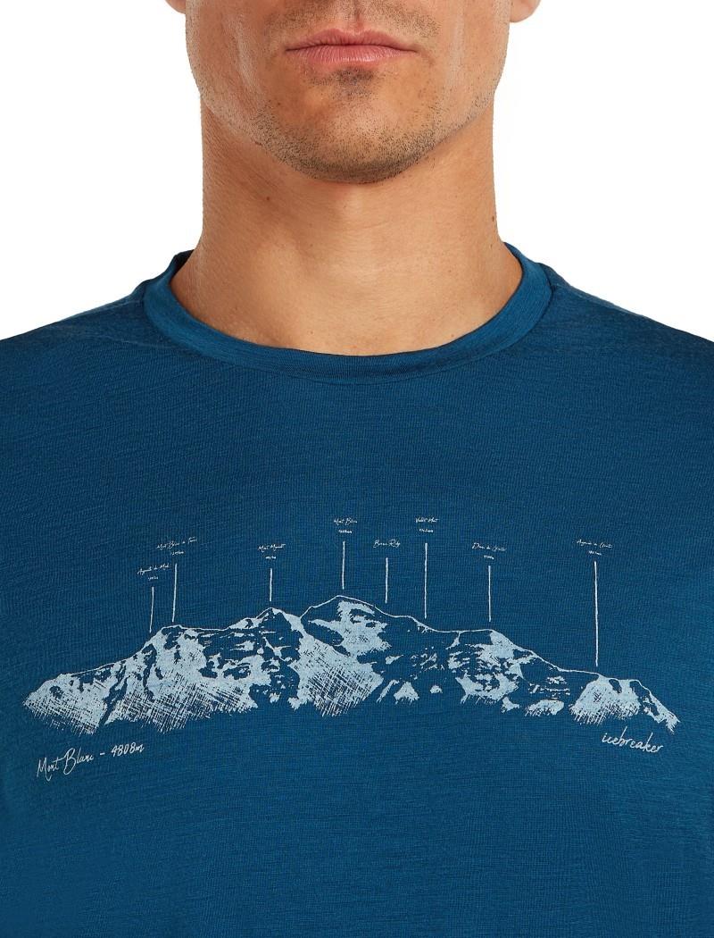Merino 150 Tech Lite SS Tee - The Peaks - Mens - atlantis 1
