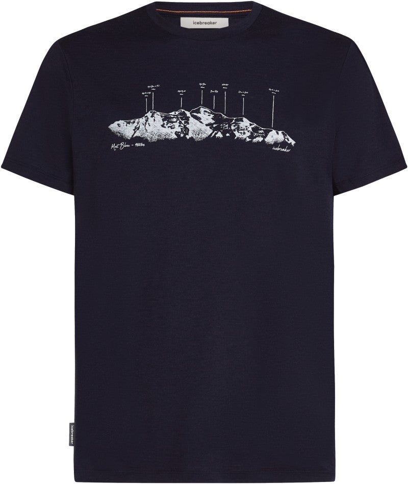 Merino 150 Tech Lite SS Tee - The Peaks - Mens - midnight navy 1