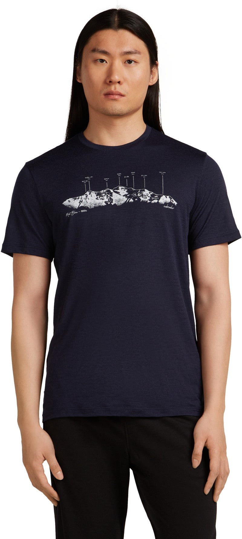 Merino 150 Tech Lite SS Tee - The Peaks - Mens - midnight navy 1