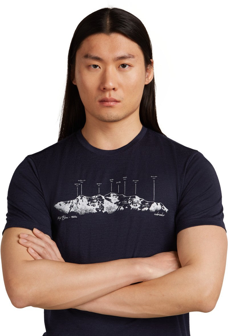 Merino 150 Tech Lite SS Tee - The Peaks - Mens - midnight navy 1