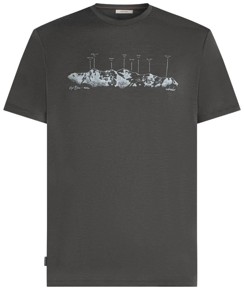 Merino 150 Tech Lite SS Tee - The Peaks - Mens - obsidian 1