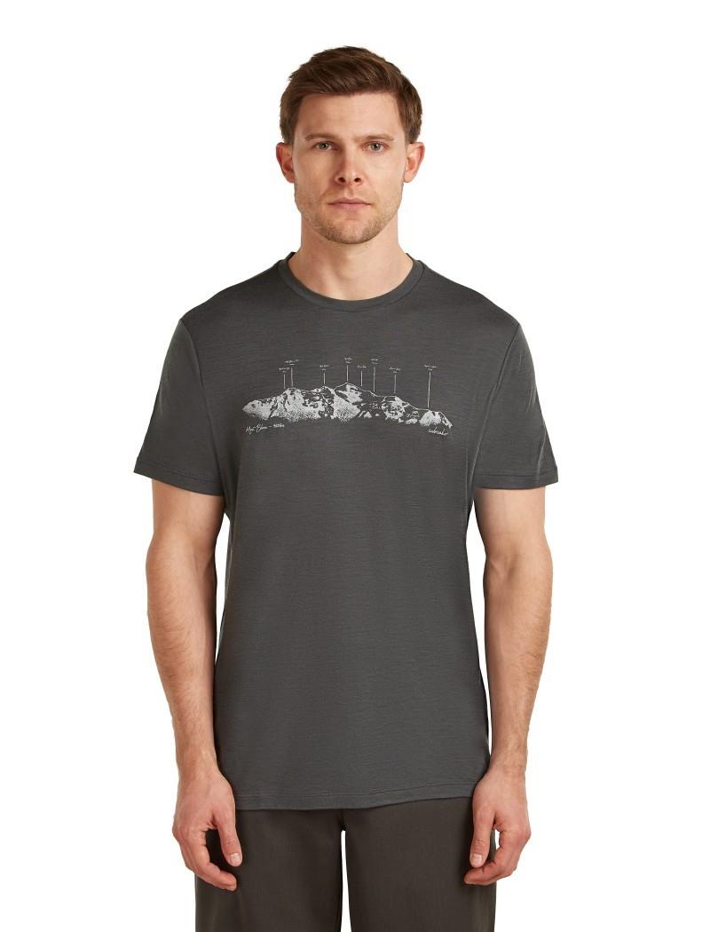 Merino 150 Tech Lite SS Tee - The Peaks - Mens - obsidian 1