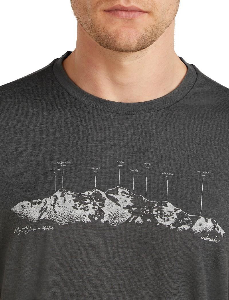 Merino 150 Tech Lite SS Tee - The Peaks - Mens - obsidian 1