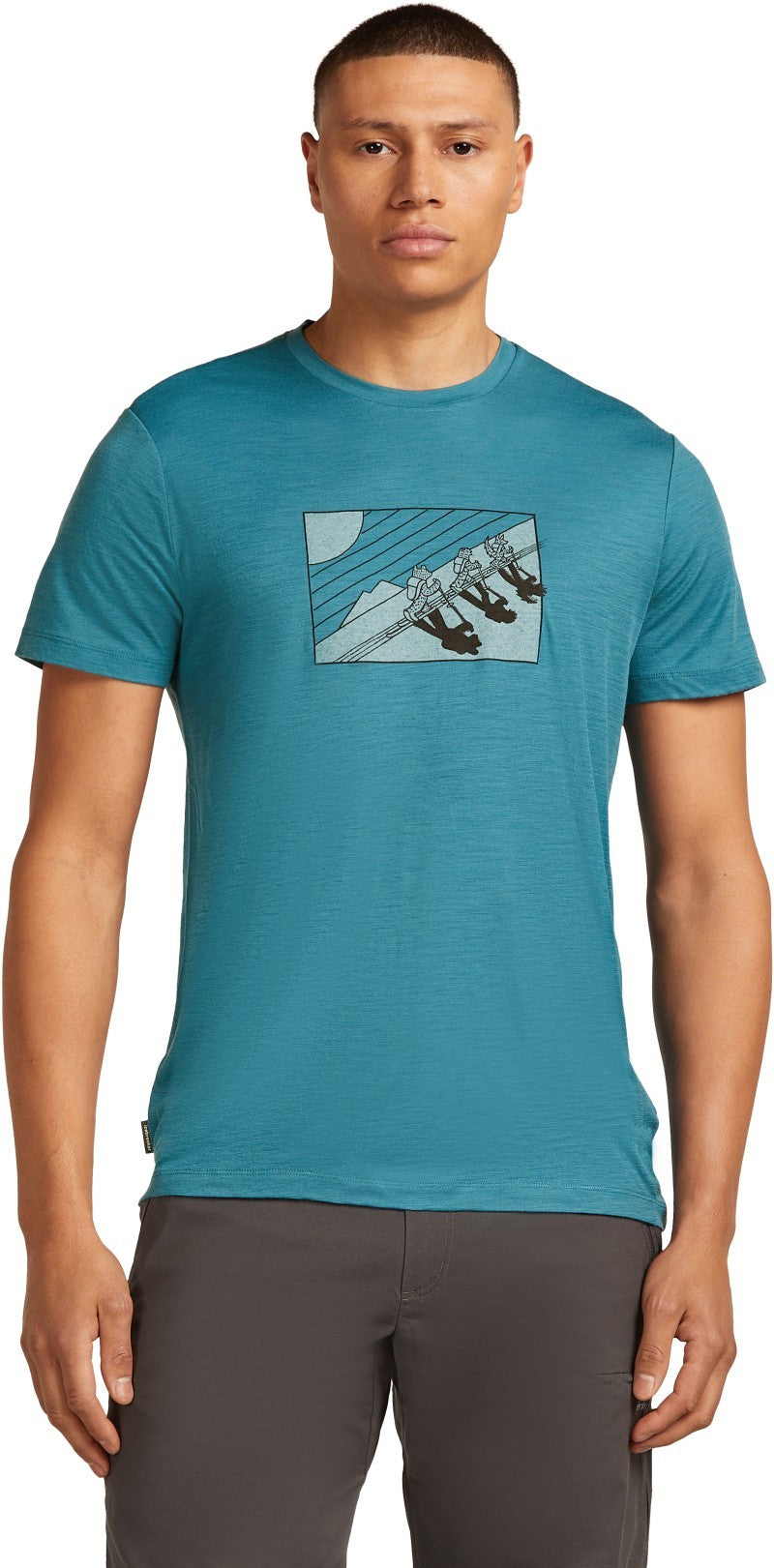 Merino 150 Tech Lite SS Tee - Wild pack - Mens - topaz 1