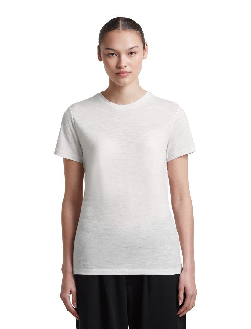 Merino 150 Tech Lite SS Tee - Womens - ecru heather 1