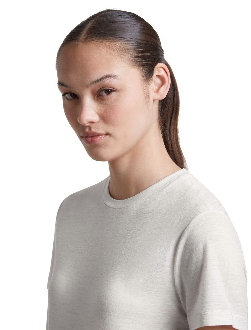 Merino 150 Tech Lite SS Tee - Womens - ecru heather 1