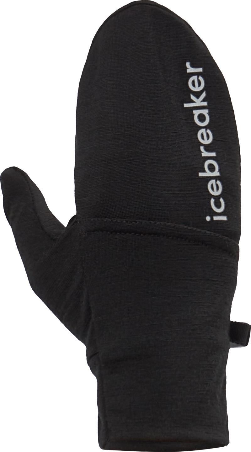 Merino 200 Convertible Mittens - black 1