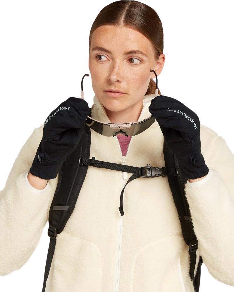 Merino 200 Convertible Mittens - black 1