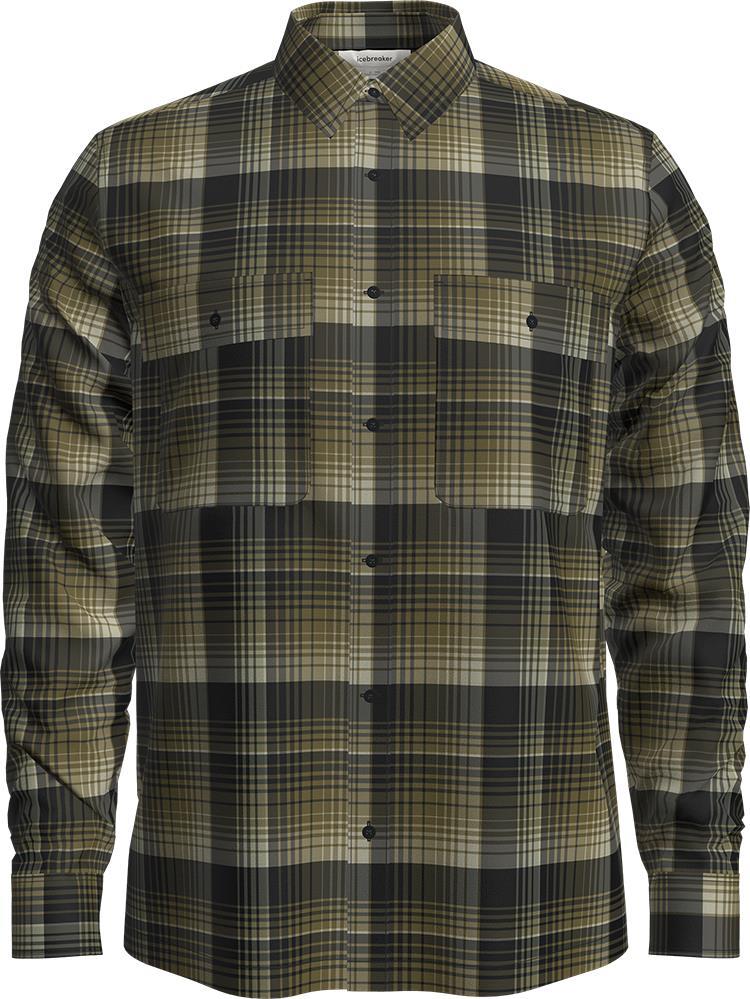 Merino 200 Dawnder LS Flannel Shirt - Plaid - Mens - Algae / Black / Plaid 1