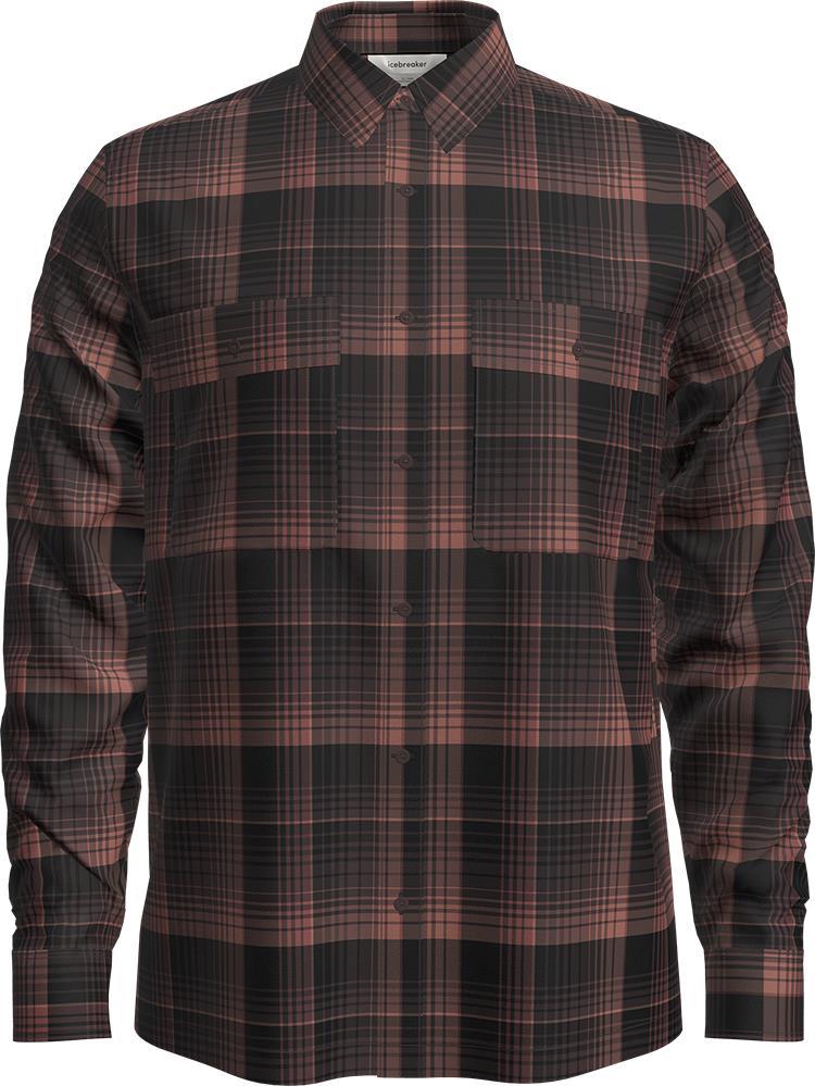 Merino 200 Dawnder LS Flannel Shirt - Plaid - Mens - Bittersweet / Port / Plaid 1