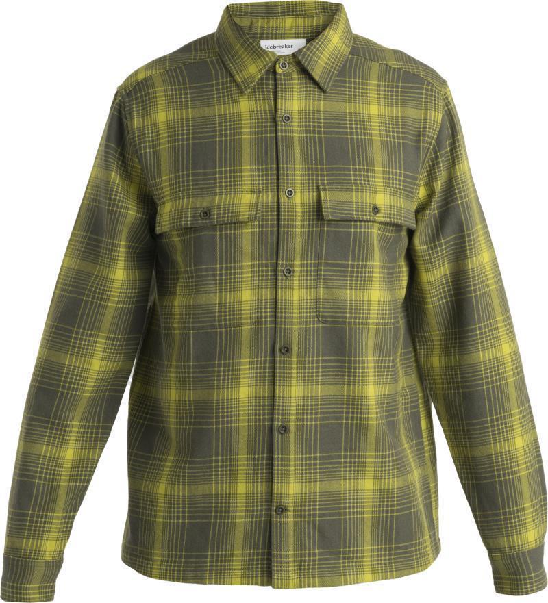 Merino 200 Dawnder LS Flannel Shirt - Plaid - Mens - Loden / Bio Lime 1