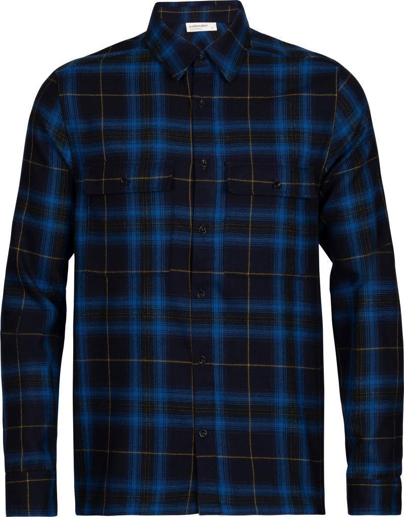 Merino 200 Dawnder LS Flannel Shirt - Plaid - Mens - Midnight Navy 1