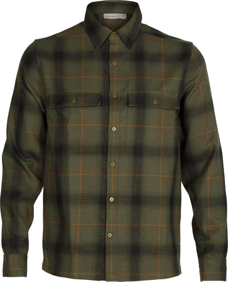 Merino 200 Dawnder LS Flannel Shirt - Plaid - Mens - loden / black / spice 1