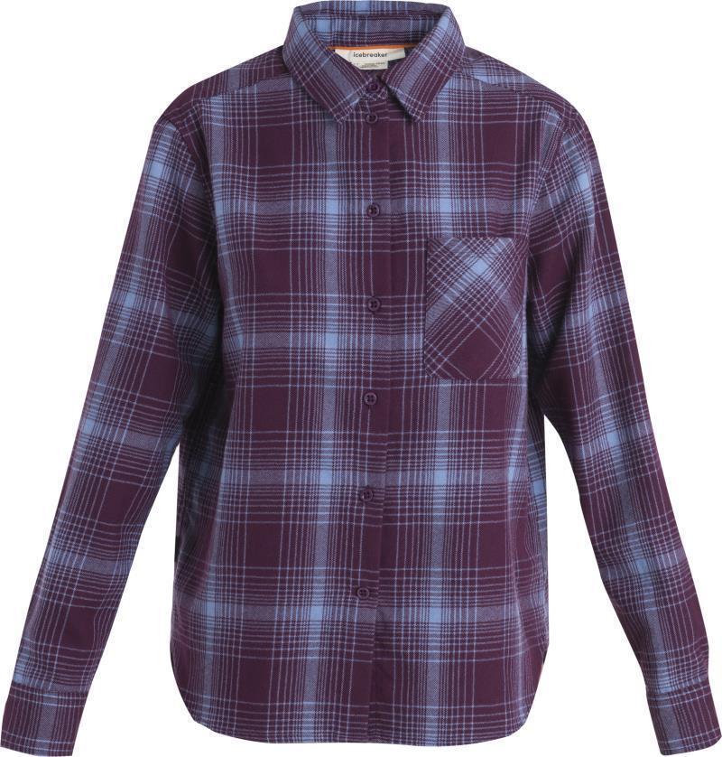 Merino 200 Dawnder LS Flannel Shirt - Plaid - Womens - Nightshade / Kyanite 1