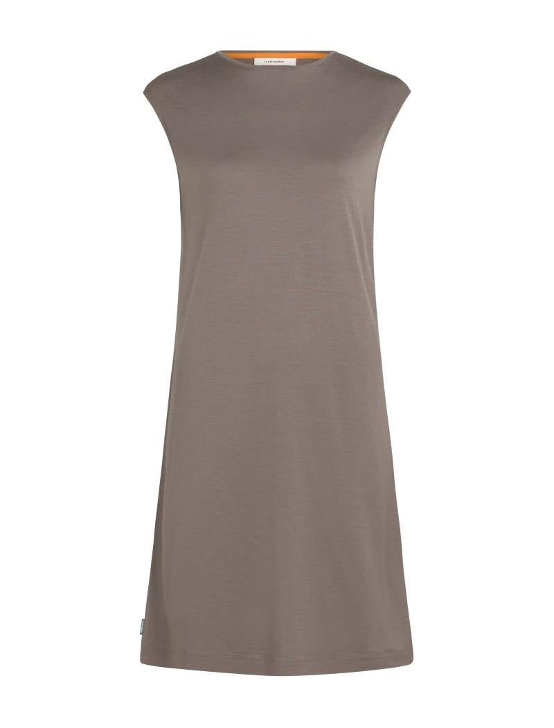 Merino 200 Granary Sleeveless Dress - porcini 1