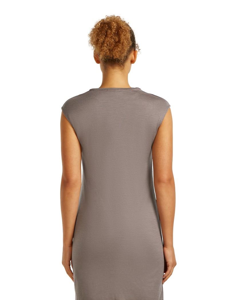 Merino 200 Granary Sleeveless Dress - porcini 1