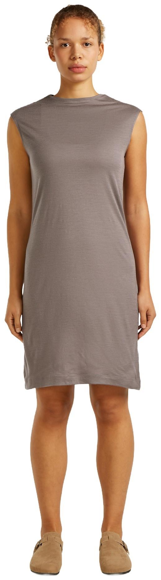 Merino 200 Granary Sleeveless Dress - porcini 1