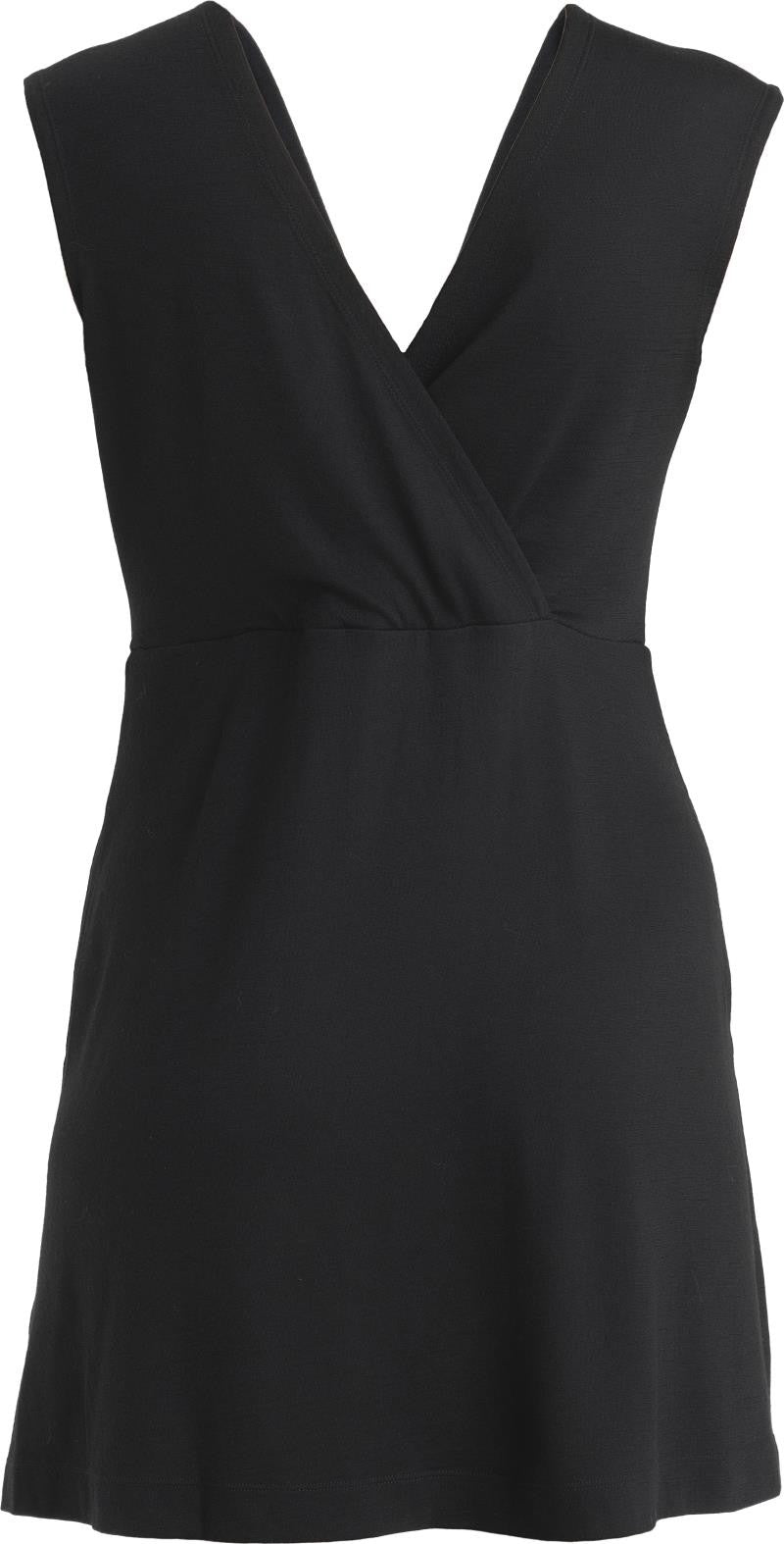 Merino 200 Granary Sleeveless V-Neck Dress - black 1