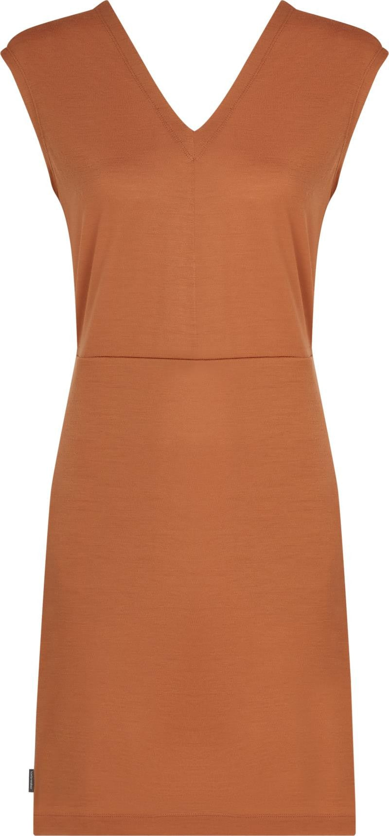 Merino 200 Granary Sleeveless V-Neck Dress - dusty clay 1