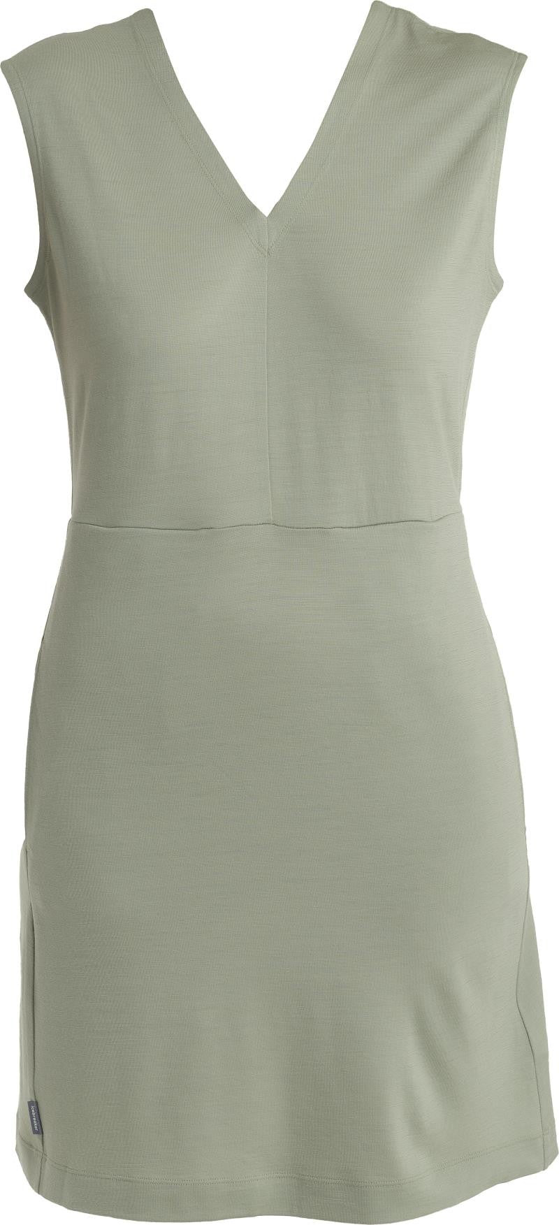 Merino 200 Granary Sleeveless V-Neck Dress - lichen 1
