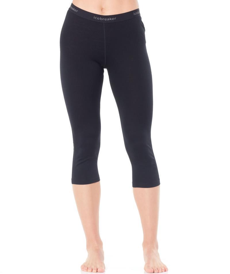 Merino 200 Oasis 3/4 Leggings - Womens - Black 2