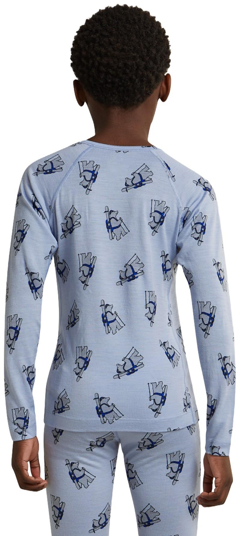 Merino 200 Oasis LS Crewe - Bear Tour AOP - Kids - zinc blue / aop 1