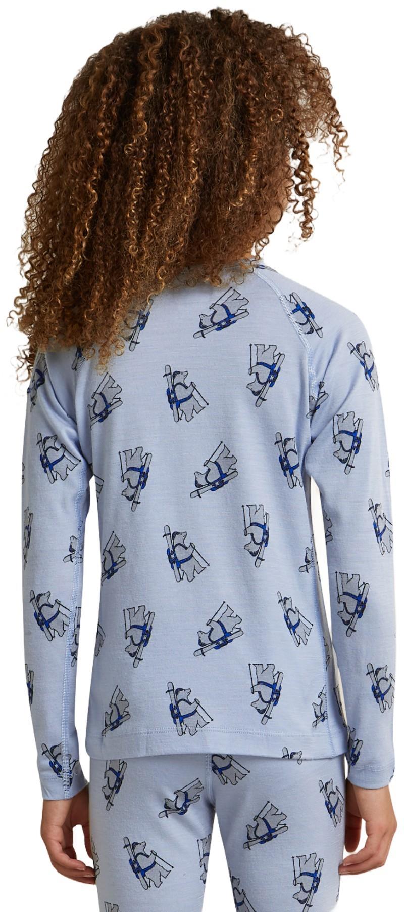 Merino 200 Oasis LS Crewe - Bear Tour AOP - Kids - zinc blue / aop 1
