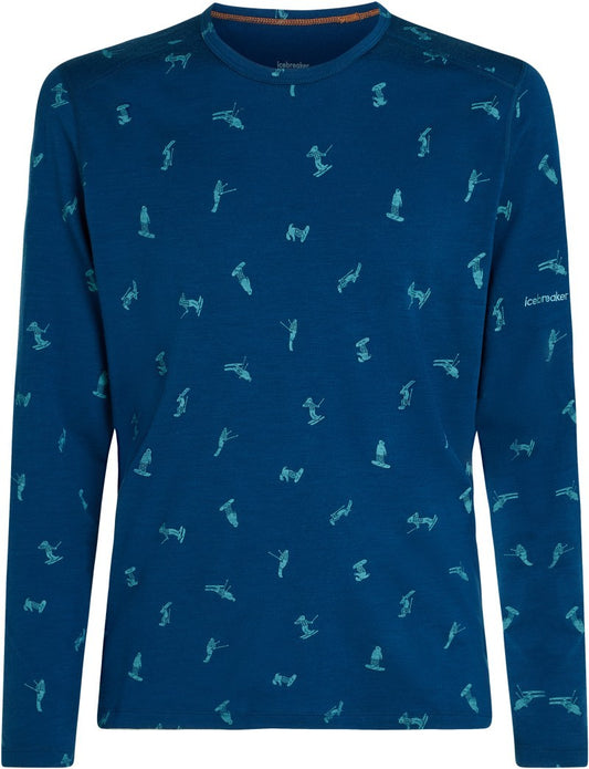 Merino 200 Oasis LS Crewe - GRX2 - Mens - atlantis / topaz / aop 1