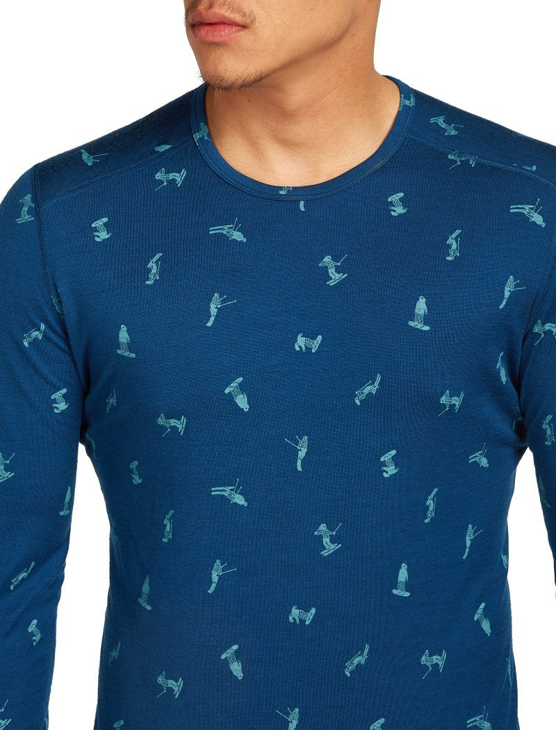 Merino 200 Oasis LS Crewe - GRX2 - Mens - atlantis / topaz / aop 1