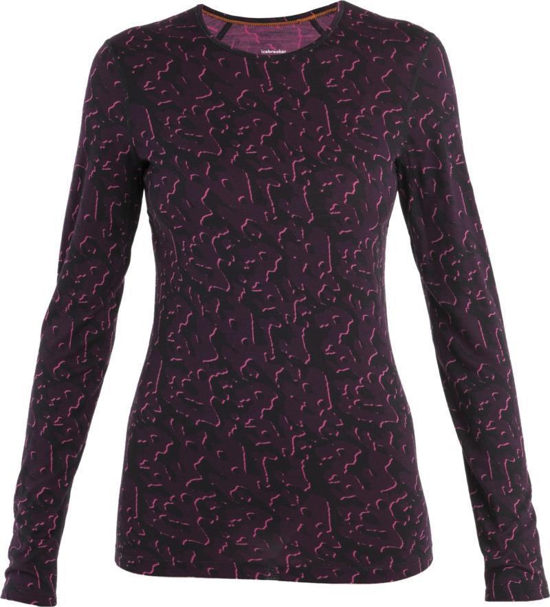 Merino 200 Oasis LS Crewe - Macro Camo - Womens - Tempo / Black / Nightshade / AOP 1