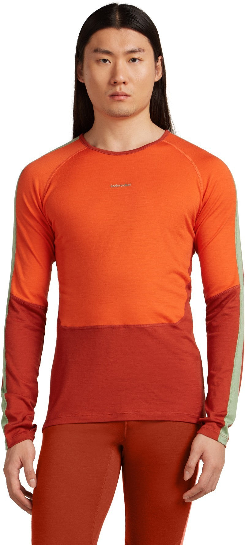 Merino 200 Oasis+ LS Crewe - Mens - agate / fervid / seaglass / cb 1