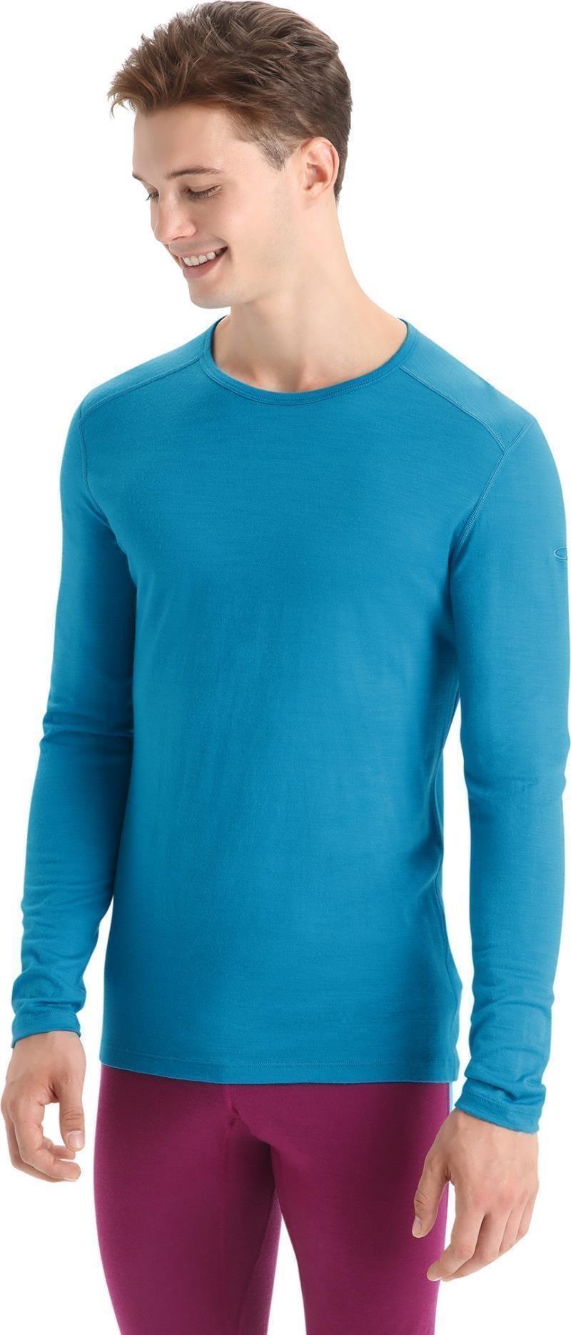 Merino 200 Oasis LS Crewe - Mens - geo blue 1