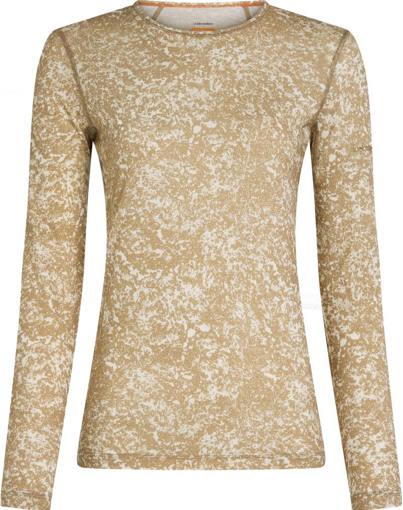 Merino 200 Oasis LS Crewe - Moss Bloom AOP - Womens - cumin / undyed / aop 1