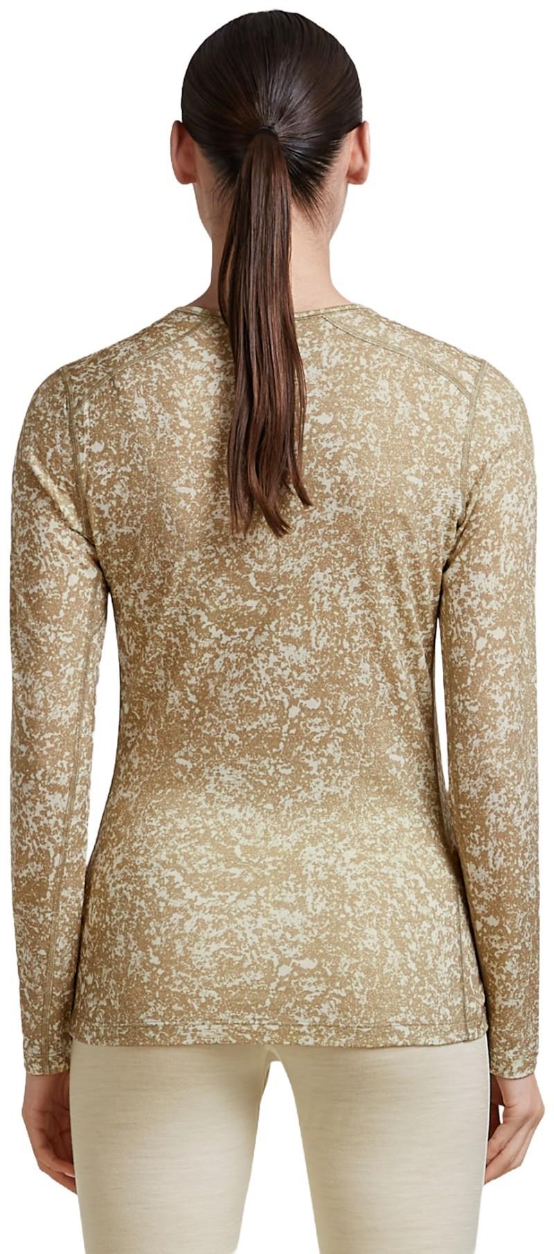 Merino 200 Oasis LS Crewe - Moss Bloom AOP - Womens - cumin / undyed / aop 1