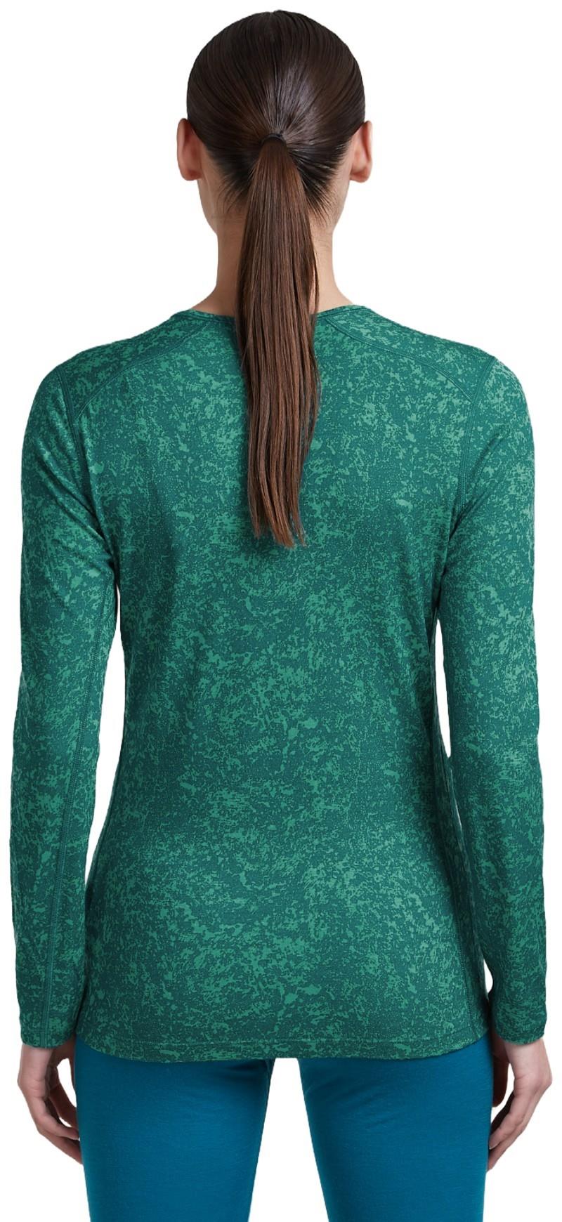 Merino 200 Oasis LS Crewe - Moss Bloom AOP - Womens - fresh / tidal teal / aop 1