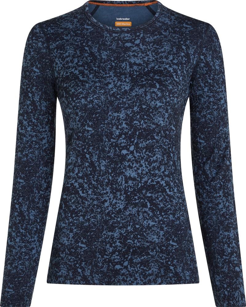Merino 200 Oasis LS Crewe - Moss Bloom AOP - Womens - midnight navy / dawn / aop 1