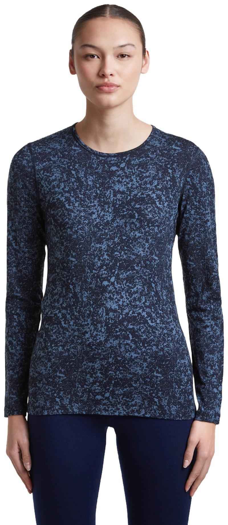 Merino 200 Oasis LS Crewe - Moss Bloom AOP - Womens - midnight navy / dawn / aop 1
